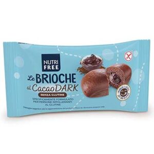 Le Brioche al cacao dark - słodka czekoladowa bułeczka z nadzieniem kakaowym 50g Nutrifree